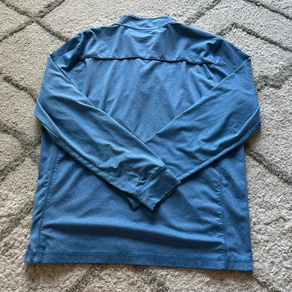 Johnnie-O Lammie 1/4 Zip long sleeve shirt blue medium - Picture 6 of 7